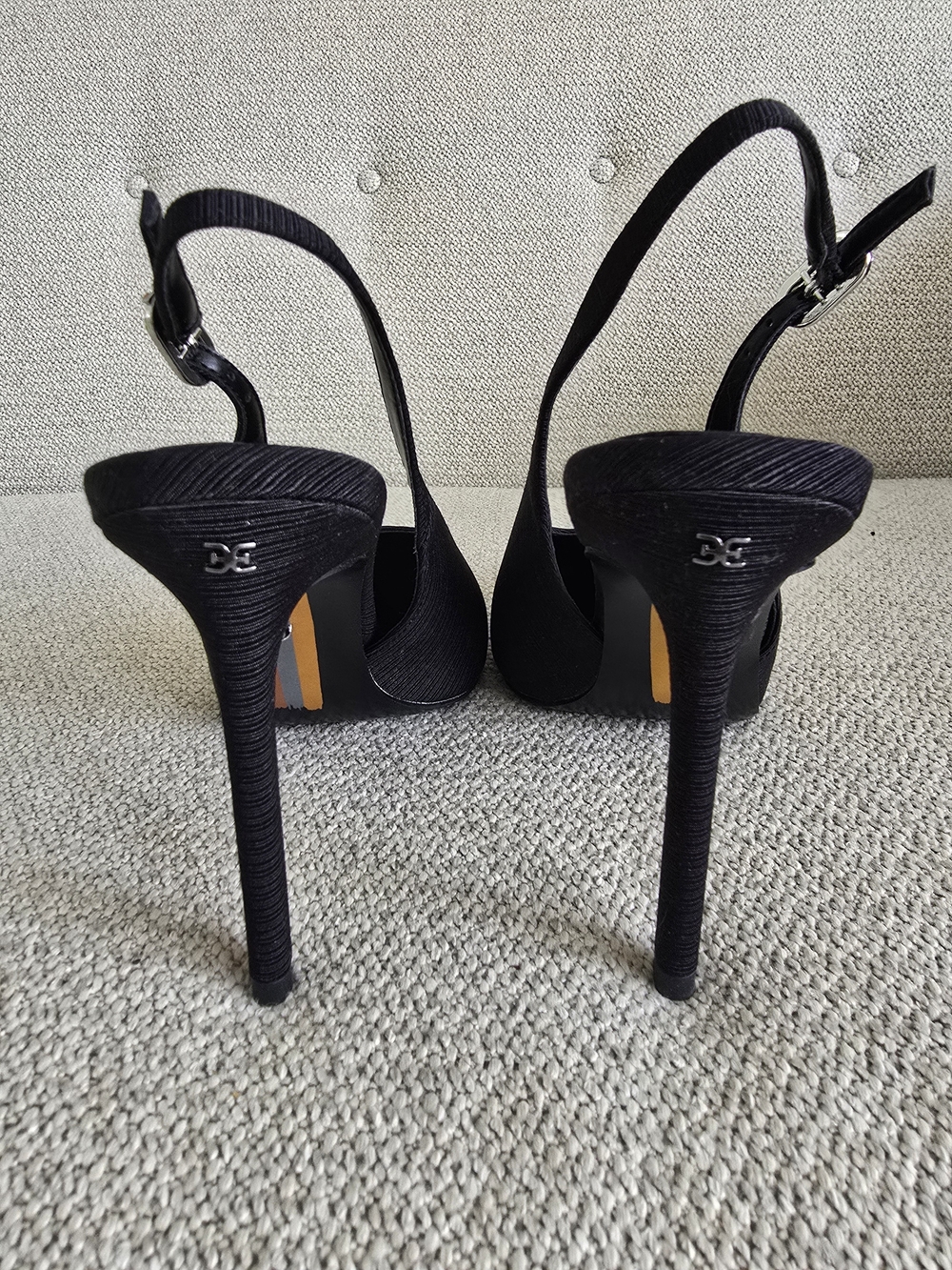 NIB Sam Edelman Black Slingback Pointed-Toe Stiletto Pumps. Size 7.5 - Picture 6 of 10